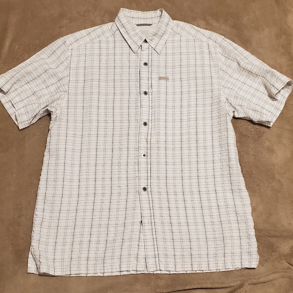 Columbia Men's Med Short Sleeve Plaid Shirt Modal
